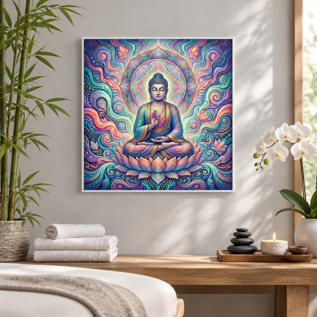 Buda Lótus Celeste