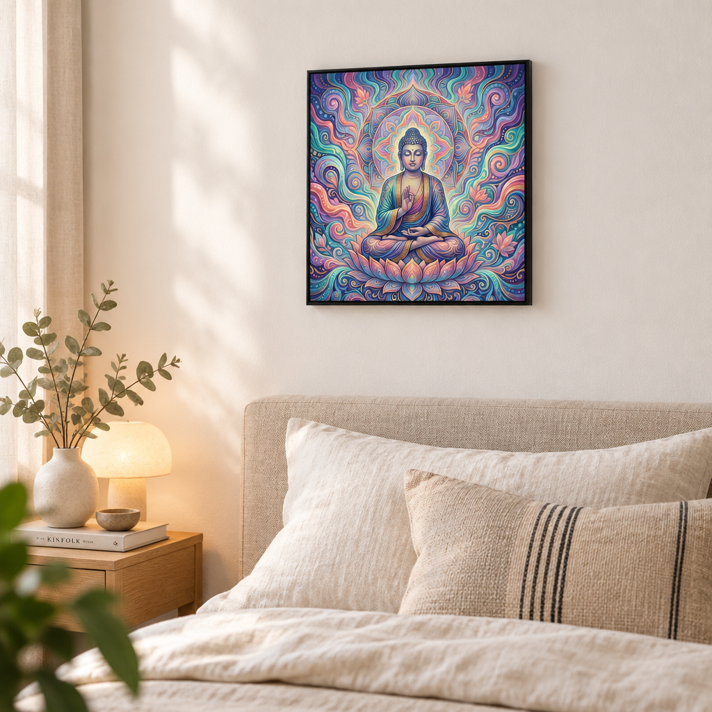 Buda Lótus Celeste