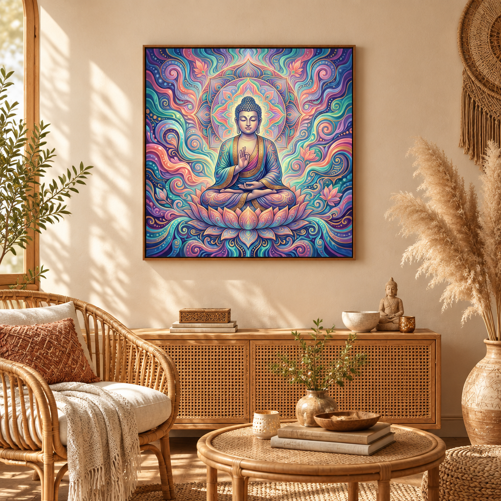 Buda Lótus Celeste