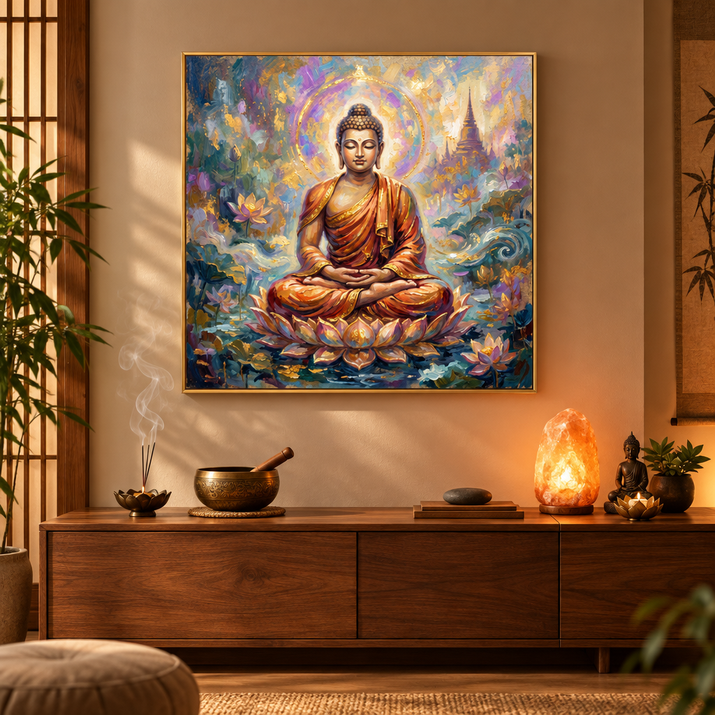 Buda Lótus Dourado