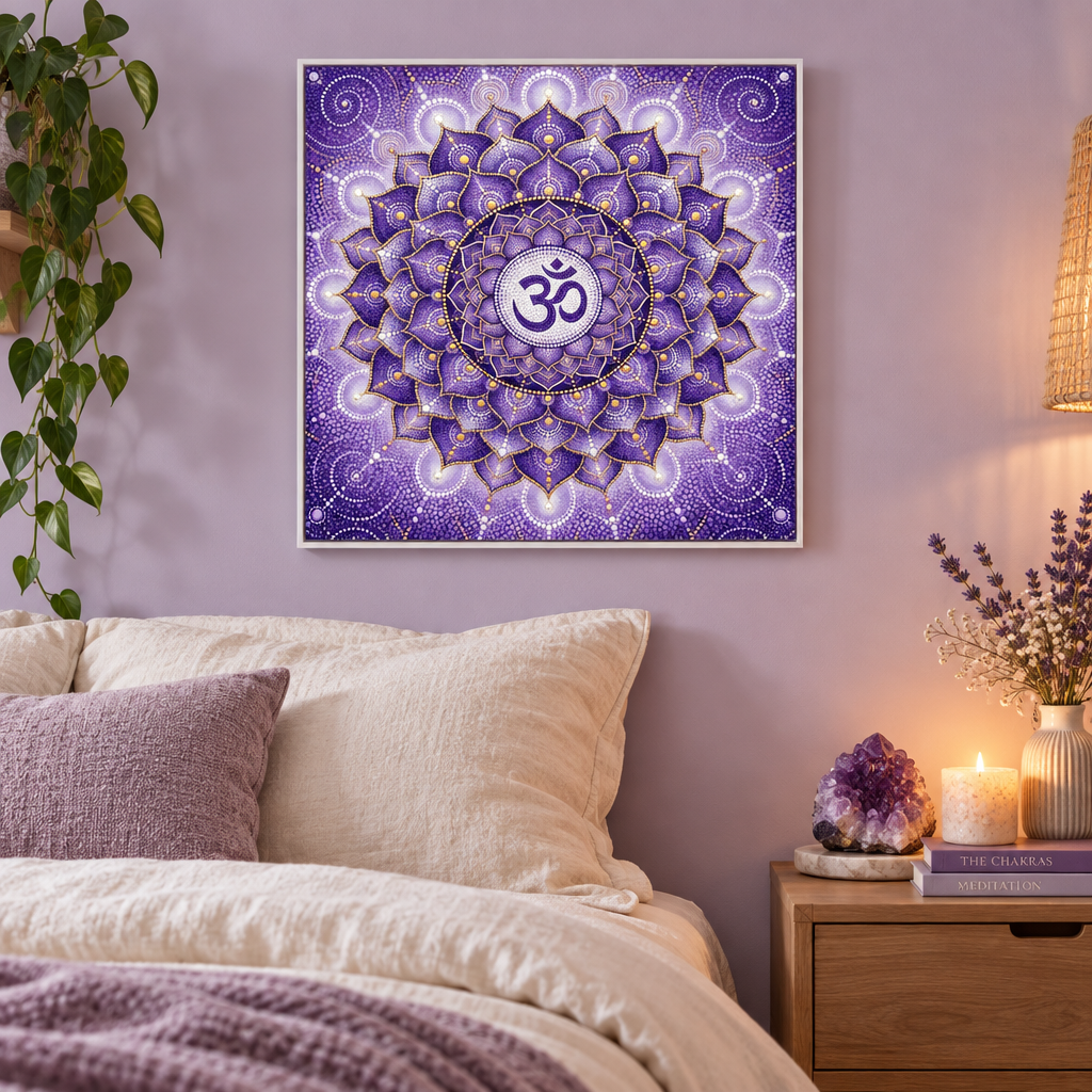 Mandala Chakra Coronário — Pontilhismo