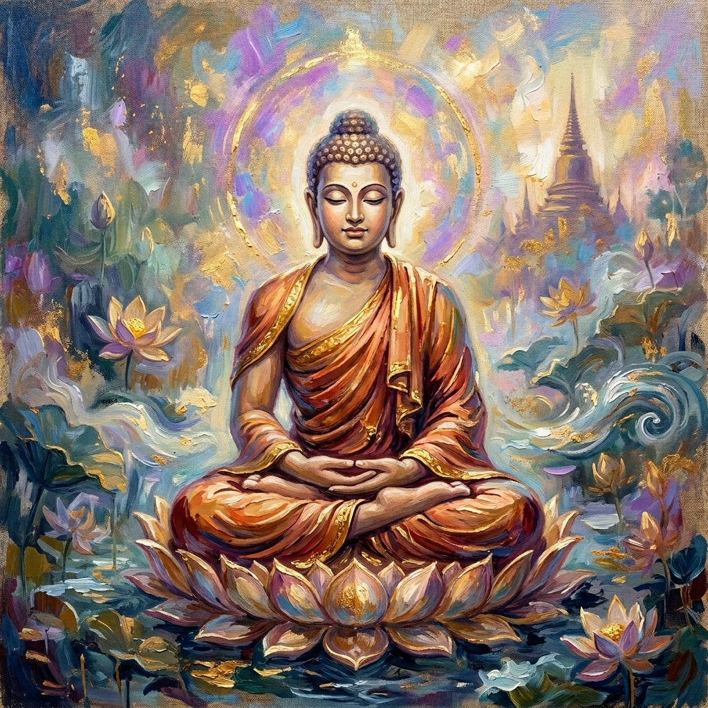 Buda Lótus Dourado
