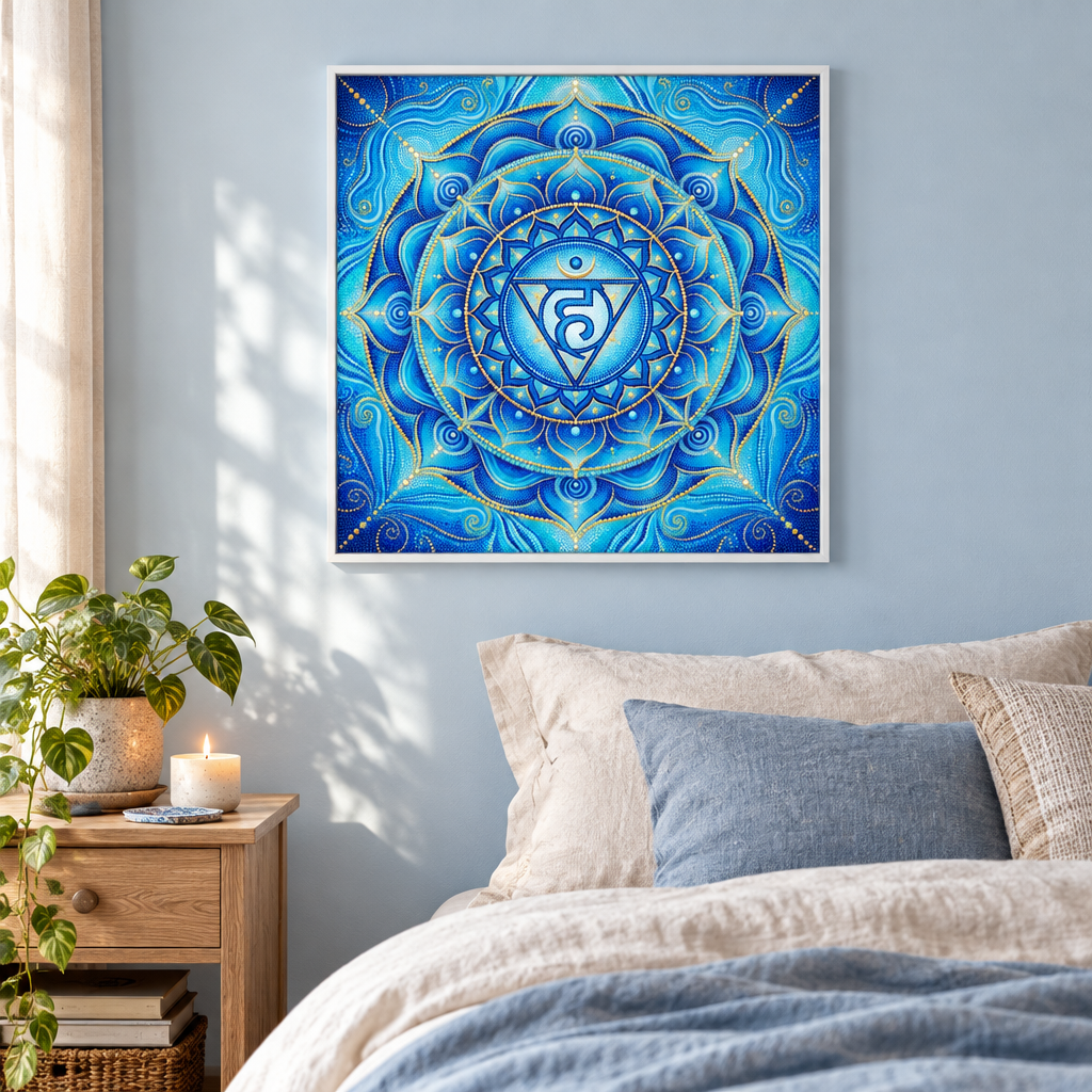 Mandala Chakra Garganta — Pontilhismo